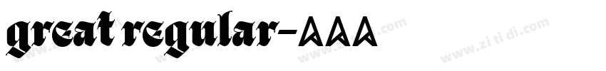 great regular字体转换